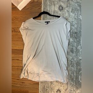 Eileen Fisher Soft Gray V-Neck Top